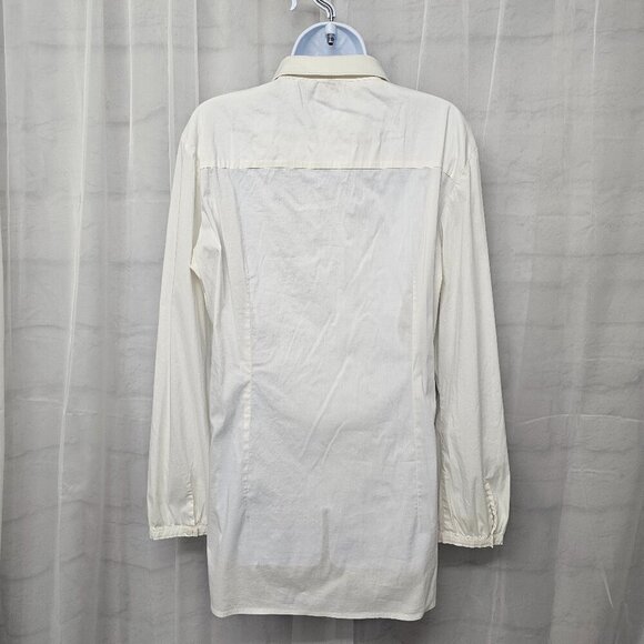 Repeat The Blouse Off White Pintuck Tunic Blouse Cottagecore Prairie Boho XL - Picture 7 of 11
